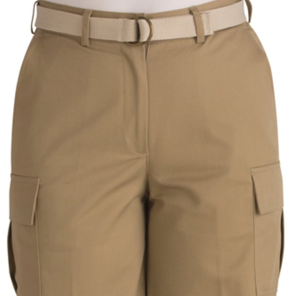 Edwards Tan Ladies Flat Front Chino Cargo Shorts Size 4
